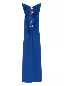 Платье макси с вырезами Christopher Esber, синий