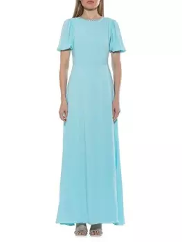 Платье макси с вырезами и расклешенными рукавами Alexia Admor Halogen blue