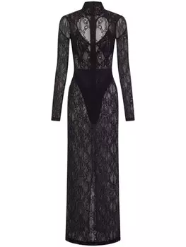 Платье макси с вырезом Dion Lee, черный