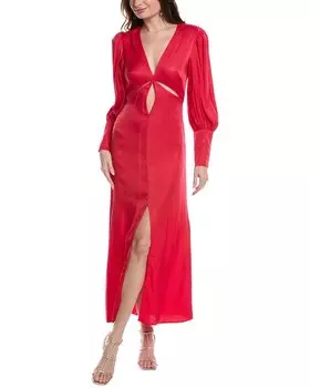 Платье макси с вырезом FARM RIO, красный