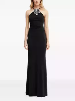 Платье макси с вырезом халтер GUESS USA, черный