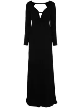 Платье макси с вырезом MAX MARA, черный