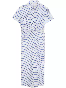 Платье макси с вырезом MSGM, белый