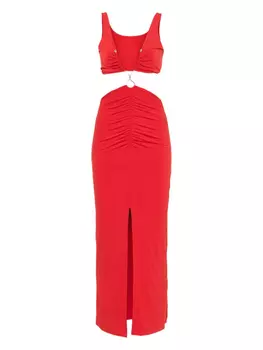 Платье макси с вырезом NISSA, красный