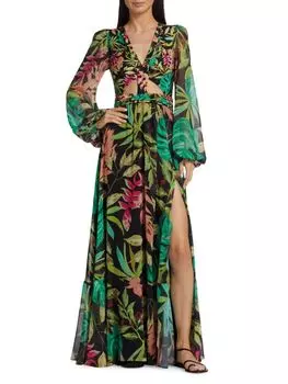 Платье макси с вырезом Tropicalia Patbo, черный