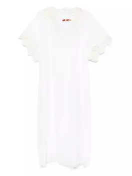 Платье макси с вышивкой Ermanno Scervino, нейтральный