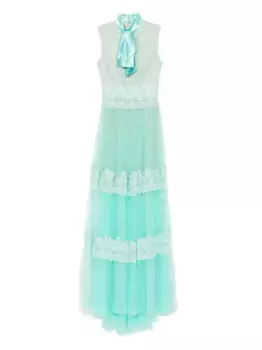 Платье макси с вышивкой Saiid Kobeisy, зеленый