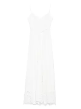 Платье макси с вышивкой Self-Portrait, белый