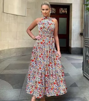 Платье макси с высоким воротником AX Paris AX Paris, мультиколор