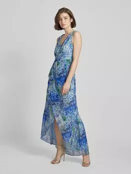 Платье макси с запахом Adrianna Papell, синий