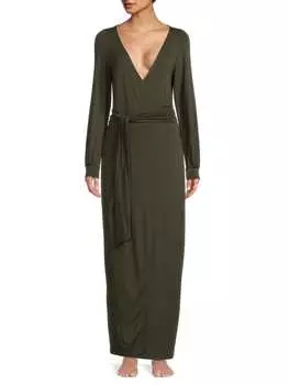 Платье макси с запахом dayo Olive