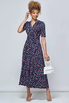 Платье макси с запахом Oakley Jolie Moi, синий