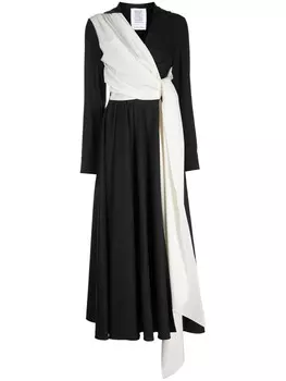 Платье макси с запахом Rosie Assoulin, черный