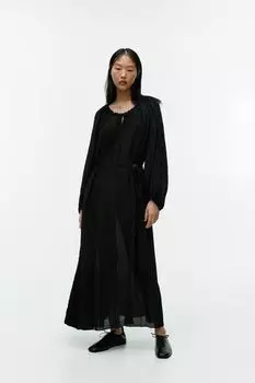 Платье макси с завязками Arket, черный