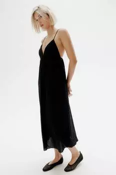 Платье макси с завязками H&M, черный