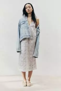 Платье макси с завязками H&M, мультиколор