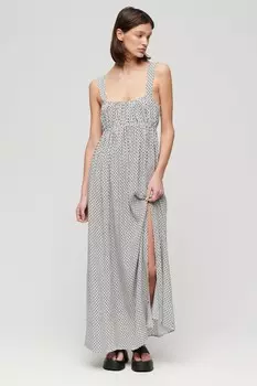 Платье макси с завязками Superdry, черный