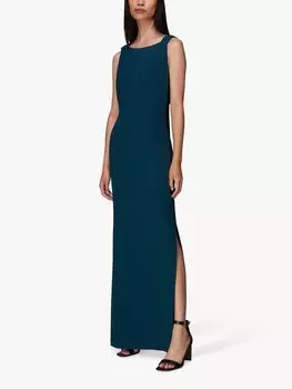 Платье макси с завязкой на спине Whistles, темно-бирюзовый