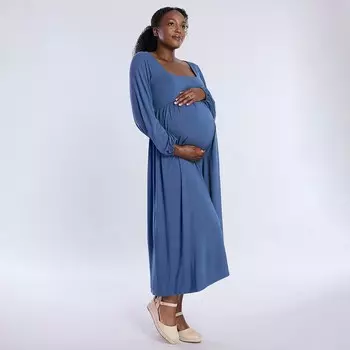 Платье макси с завышенной талией Maternity Motherhood, цвет Vintage Indigo