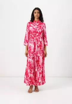 Платье макси SAVANNA LONG SHIRT DRESS - Shirt dress YAS, розовый