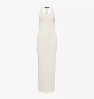 Платье-Макси Scala со спинкой-борцовкой из эластичной ткани Jacquemus, белый
