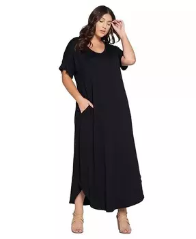 Платье-макси Scarlett Plus Size с карманами L I V D, черный