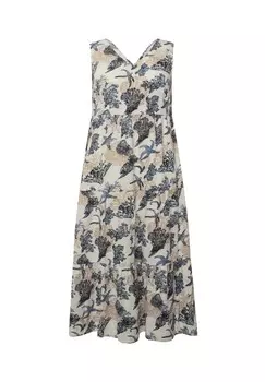 Платье макси SEASHELL PRINT SLEEVELESS Ulla Popken, темно-синий