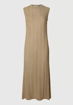 Платье макси Selected Femme, бежевый