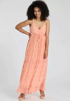 Платье макси SEQUIN DETAIL South Beach, коралловый