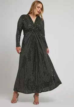 Платье макси SEQUIN Yours Clothing, черный