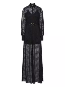 Платье макси Seraphina с поясом и узором Rebecca Vallance, черный