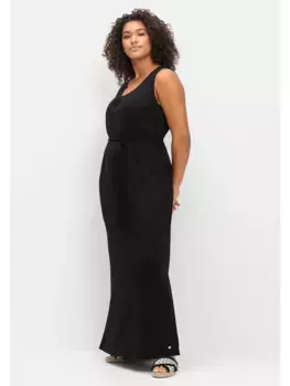 Платье макси Sheego "Большие размеры" с кружевом на вырезе сзади, черный