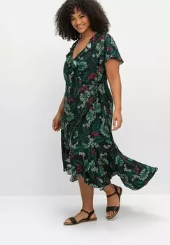 Платье макси Sheego, зеленый