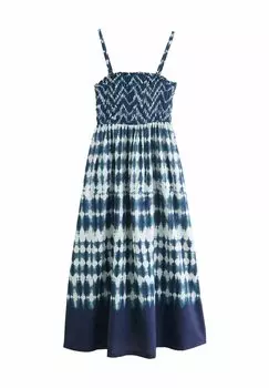 Платье макси SHIRRED BANDEAU Next, синий