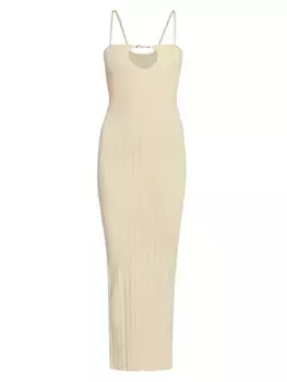 Платье макси Sierra Bretelles Jacquemus, цвет off white