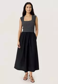 Платье макси SIMONE PHOEBE STRIPED Soaked in Luxury, черный