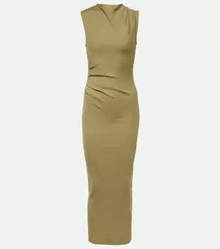 Платье макси Simply Timeless из хлопкового джерси Dorothee Schumacher, зеленый