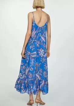 Платье макси SLEEPY Mango, темно-синий