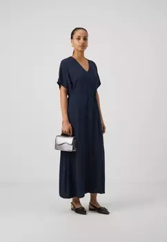 Платье макси SLFDOLLY ANKLE TIE DRESS Selected Femme, темно-синий