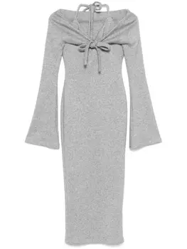 Платье макси со съемными рукавами Les Filles d'Eva, серый