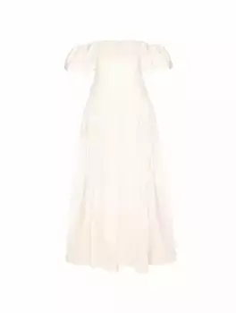 Платье макси со сборками Maiori Shona Joy, белый