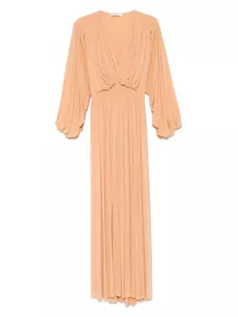 Платье макси со сборками Philosophy Di Lorenzo Serafini, оранжевый