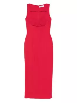 Платье макси со сборками Rowen Rose, красный