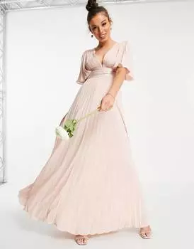 Платье макси со складками ASOS DESIGN Bridesmaid