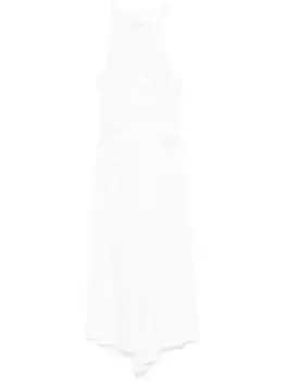 Платье макси со складками VICTORIA BECKHAM, белый