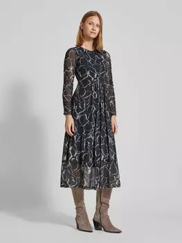 Платье макси со складками ZABAIONE, черный