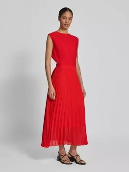 Платье макси со складками Zero, красный
