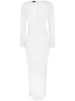 Платье макси со стразами Santa Brands, серебяный