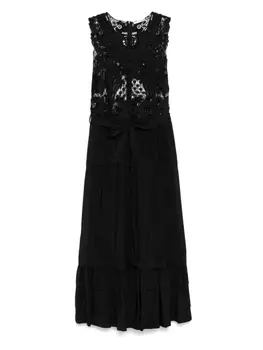 Платье макси со вставками Cenere GB, черный