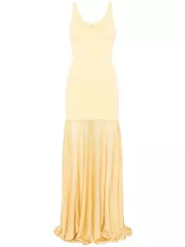 Платье макси со вставками TOTEME, желтый